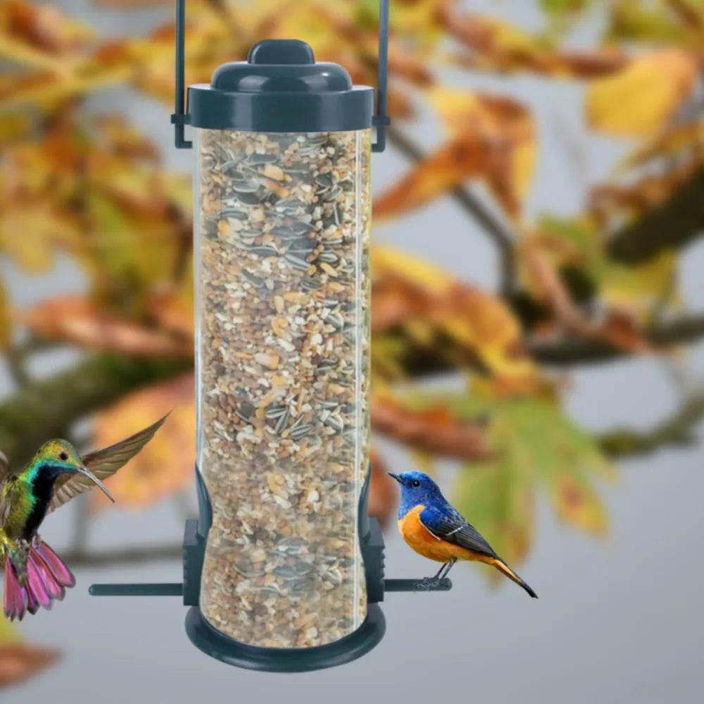 Mangeoire pour oiseaux à trous multiples outil d'alimentation automatique des pieds mangeoire pour oiseaux pour animaux de compagnie distributeur de nourriture pour animaux de compagnie suspendu en plein air pour animaux volants - Animaleriex