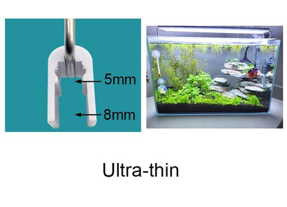 Lumière LED pour Aquarium Super mince Aquarium plante aquatique grandir éclairage étanche lumineux pince lampe bleu LED 18-72 cm pour plantes 220 v - Animaleriex