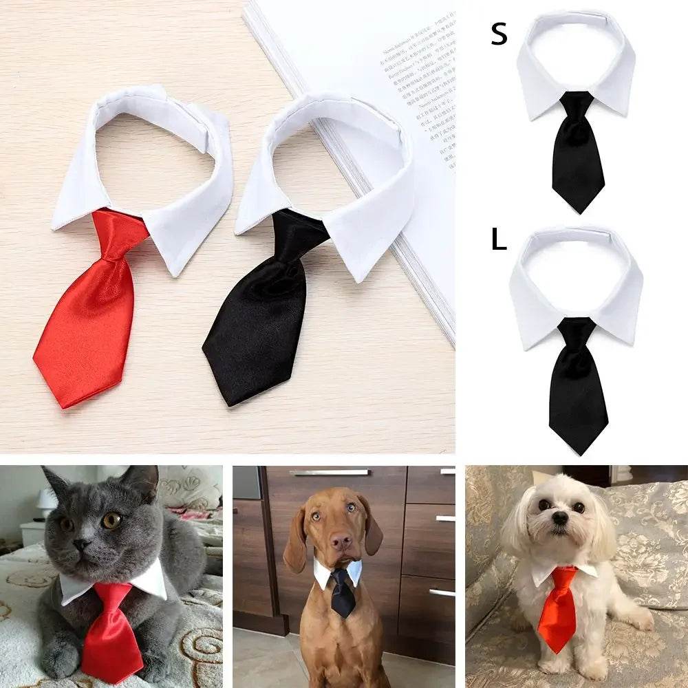Cravate formelle pour chien et chat, nœud papillon de smoking, collier noir et rouge pour chien et chat, accessoires pour animaux de compagnie, pour mariage, vacances et cadeau de fête - Animaleriex