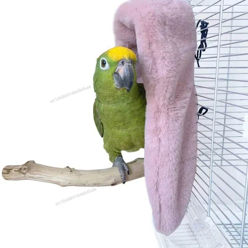 Hamac à oiseaux en peluche douce, coupe-vent d'hiver, Cage à perroquets, lit suspendu, grotte à perruches, tente de cachette, fournitures de nid d'oiseaux pour animaux de compagnie - Animaleriex