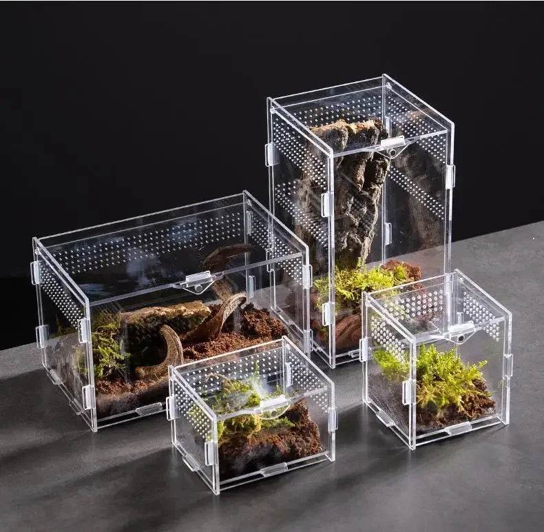 Boîte d'élevage de Terrarium pour reptiles, boîtier en acrylique, boîtier Nano arboricole pour tarentule, araignée, Scorpion, Dragon barbu - Animaleriex