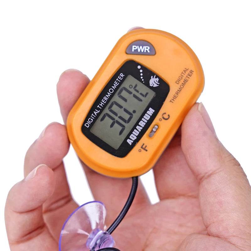 Thermomètre numérique LCD pour Aquarium, compteur de température et d'eau, détecteur de température, alarme de poisson, fournitures pour animaux de compagnie, outil aquatique - Animaleriex