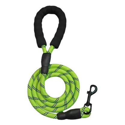 Laisse réfléchissante pour chien 1,5 m Laisse en nylon pour chien Poignée rembourrée confortable Marche en plein air Petit Moyen Grand Accessoires pour chiens Fournitures - Animaleriex