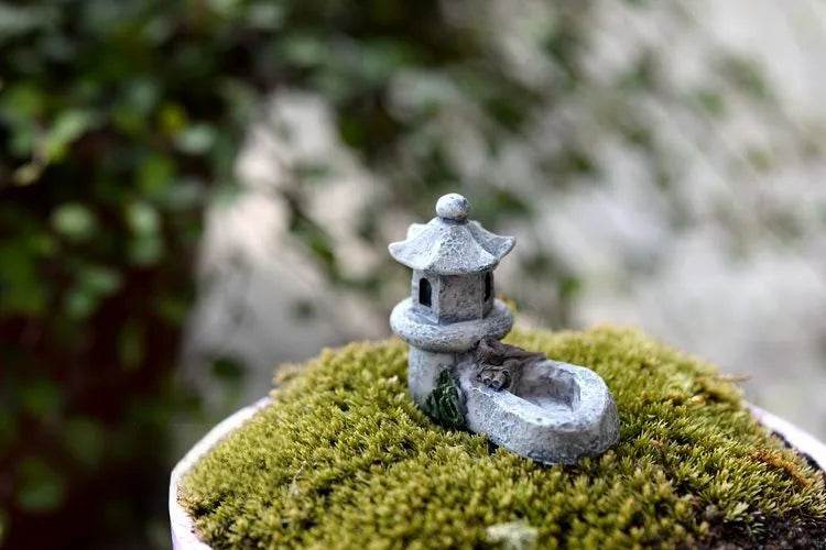 Accessoires de jardin féerique, puits d'eau de source miniatures, pont de bateau, ornement de Statue, Figurines de paysage, décor artisanal de jardin de maison - Animaleriex