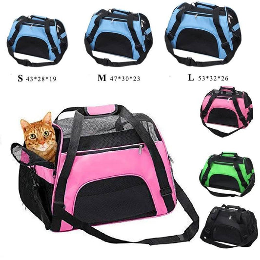 Sacs de Transport portables pour chats, sacs de Transport en maille respirante pour petits chiens, sac à main pliable pour chats, sac de voyage pour animaux de compagnie - Animaleriex