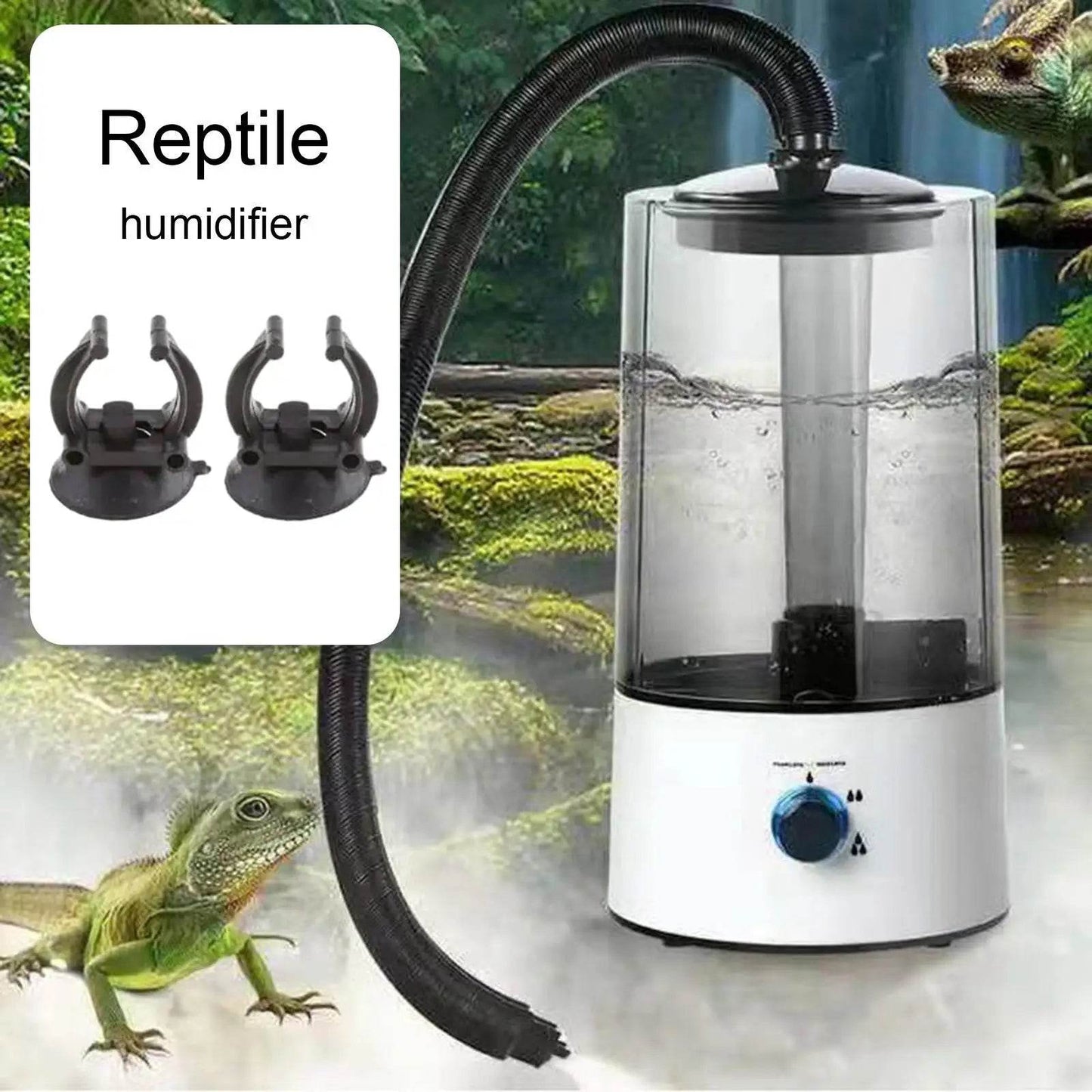Humidificateur de reptiles 4L, brumisateur de Terrarium, arrêt automatique, empêche le fonctionnement à sec, Durable pour tortue avec tuyau d'extension - Animaleriex