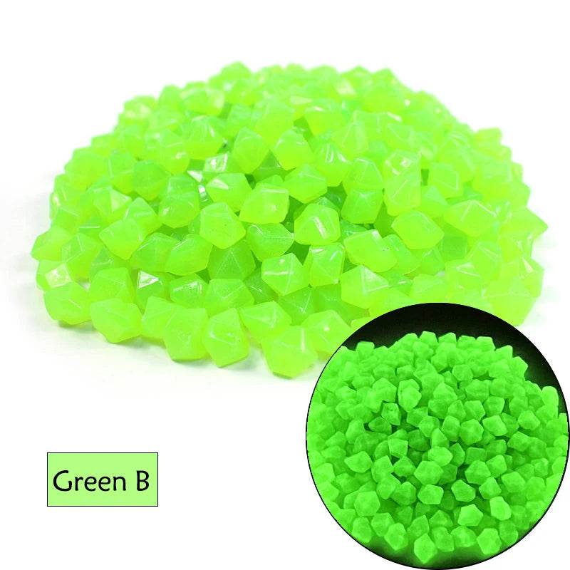 Pierres lumineuses pour Aquarium, 50/100/200 pièces, ornement pour Aquarium, galets qui brillent dans la nuit, décorations extérieures pour cour, pelouse, chemin, allées - Animaleriex