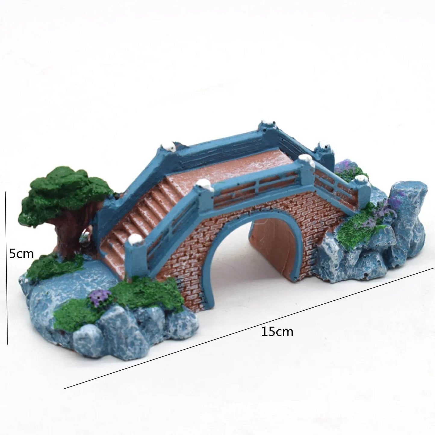 Pont artificiel en résine pour Aquarium, décoration de paysage, accessoires d'équipement d'aquarium, ornement de grotte, poissons aquatiques pour animaux de compagnie - Animaleriex