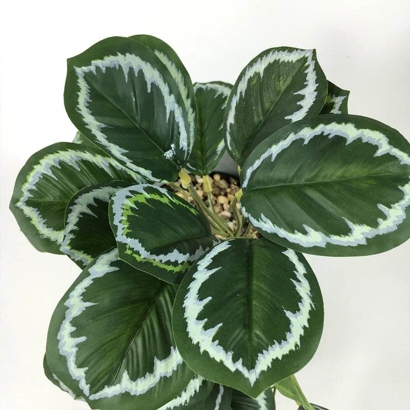 Plante de Terrarium artificielle pour amphibiens de reptiles, pour réservoir, décorations d'habitat pour animaux de compagnie, feuilles tropicales réalistes, feuille en plastique, rotin - Animaleriex