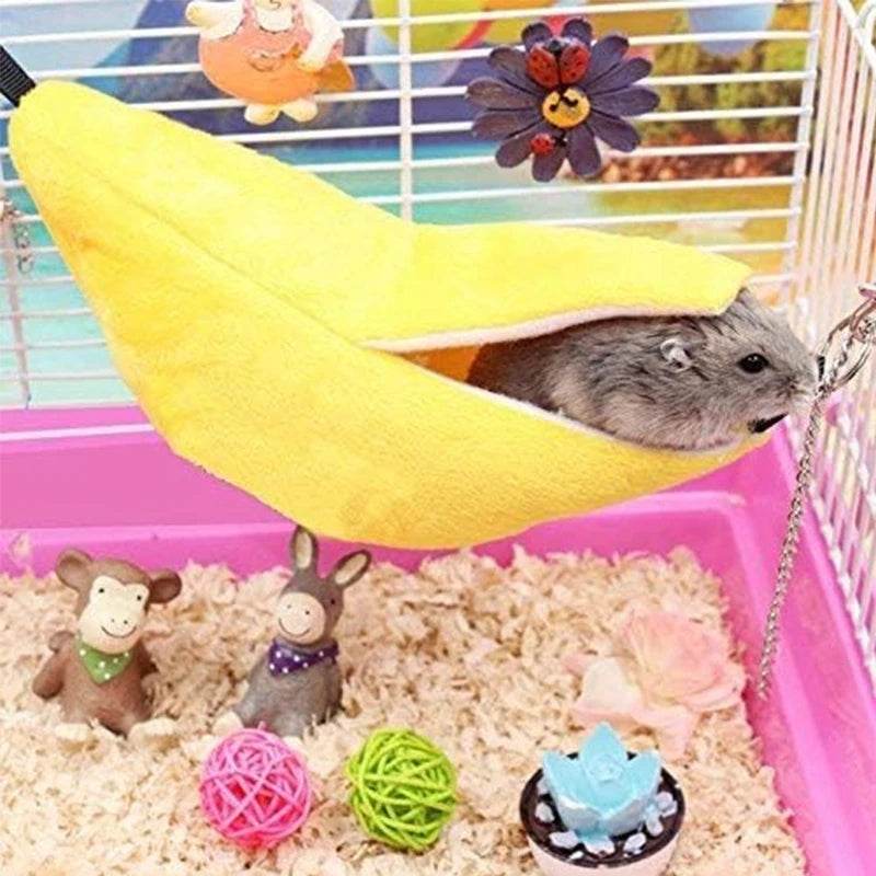 Banane Hamster lit maison hamac petit Animal chaud lit maison Cage nid Hamster accessoire pour Sugar Glider Hamster petit oiseau Animal de compagnie - Animaleriex