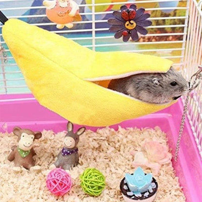 Banane Hamster lit maison hamac petit Animal chaud lit maison Cage nid Hamster accessoire pour Sugar Glider Hamster petit oiseau Animal de compagnie - Animaleriex