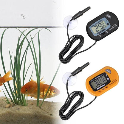 Thermomètre numérique LCD pour Aquarium, compteur de température et d'eau, détecteur de température, alarme de poisson, fournitures pour animaux de compagnie, outil aquatique - Animaleriex