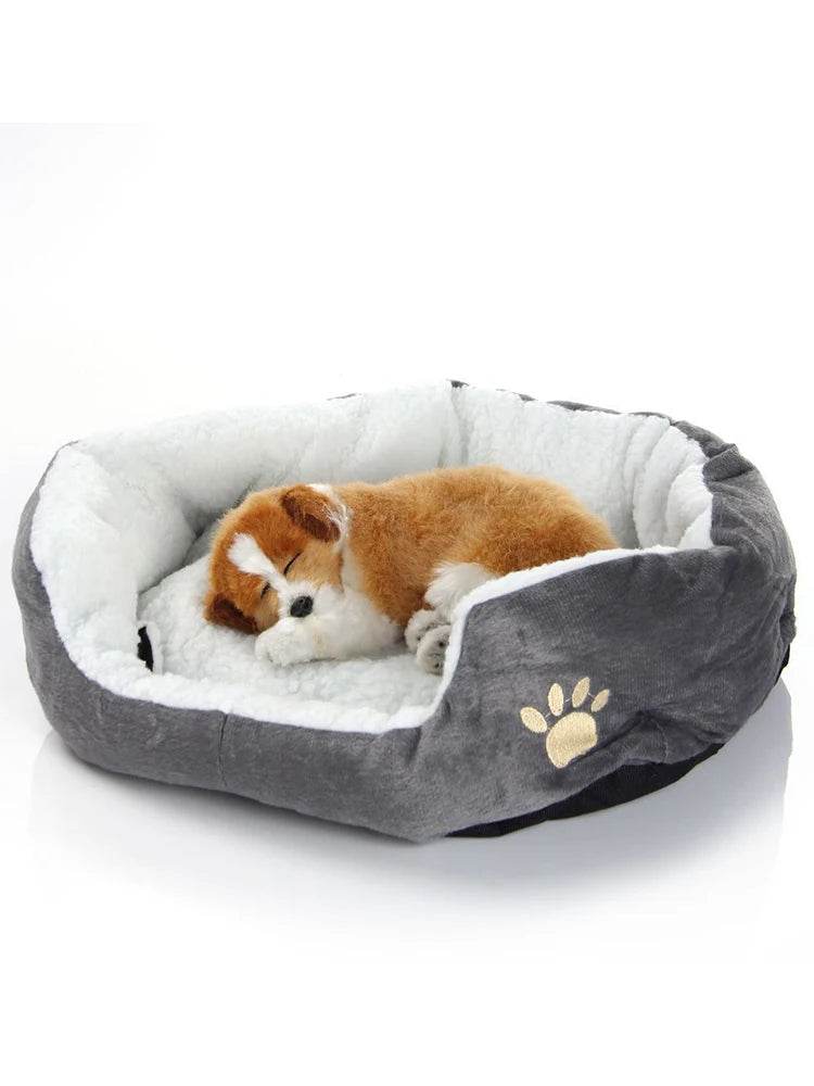 Canapé-lit pour animaux de compagnie, fournit de la chaleur pour petits chiens, matelas pour chat et chien, niche épaisse et lavable en peluche, fournitures pour animaux de compagnie - Animaleriex