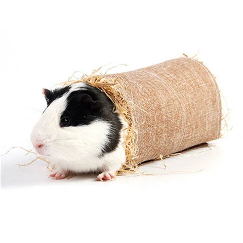 Cages à lapin tissées pliables pour animaux de compagnie, Hamster, cochon d'inde, lapin, herbe, jouet à mâcher, tapis, nid de lit de maison pour petits animaux, accessoires pour lapins - Animaleriex