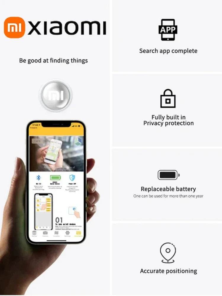 XIAOMI Mini système de traqueur GPS trouver mon application Airtag localisateur Bluetooth intelligent sac de recherche d'enfant collier Anti-perte pour animaux de compagnie avec traqueur chaud - Animaleriex