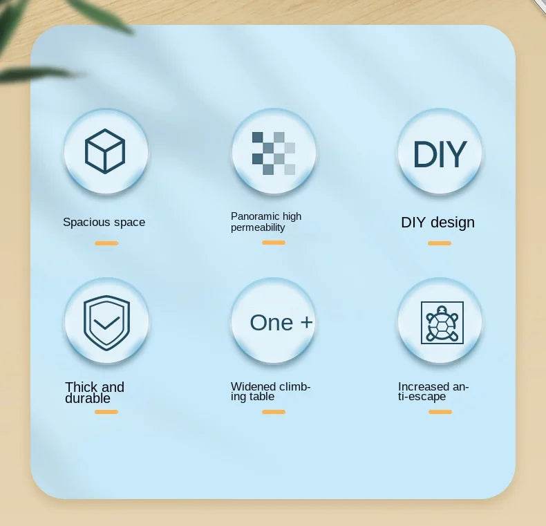 Réservoir de tortues en plastique transparent, avec zones pour la reproduction, l'alimentation, la natation, l'enclos intérieur, Cage pour tortues d'eau, habitat pour reptiles - Animaleriex