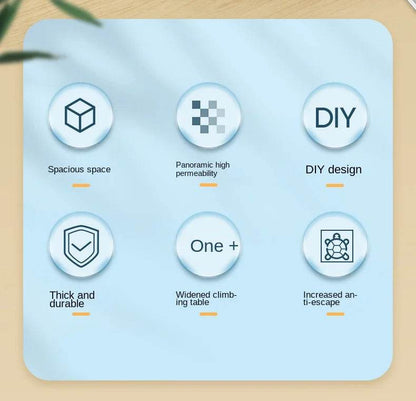 Réservoir de tortues en plastique transparent, avec zones pour la reproduction, l'alimentation, la natation, l'enclos intérieur, Cage pour tortues d'eau, habitat pour reptiles - Animaleriex