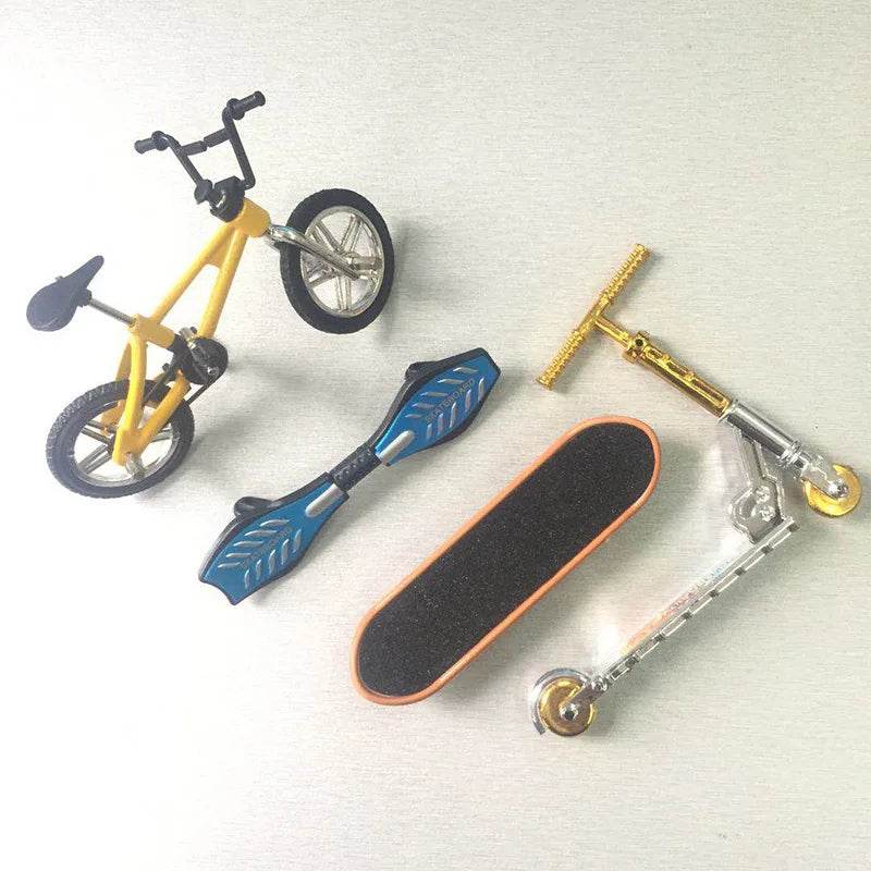 Mini trottinette à deux roues, 1 ensemble, jouets éducatifs pour enfants, trottinette à doigts, vélo, Skateboard, cadeau d'anniversaire pour garçons - Animaleriex