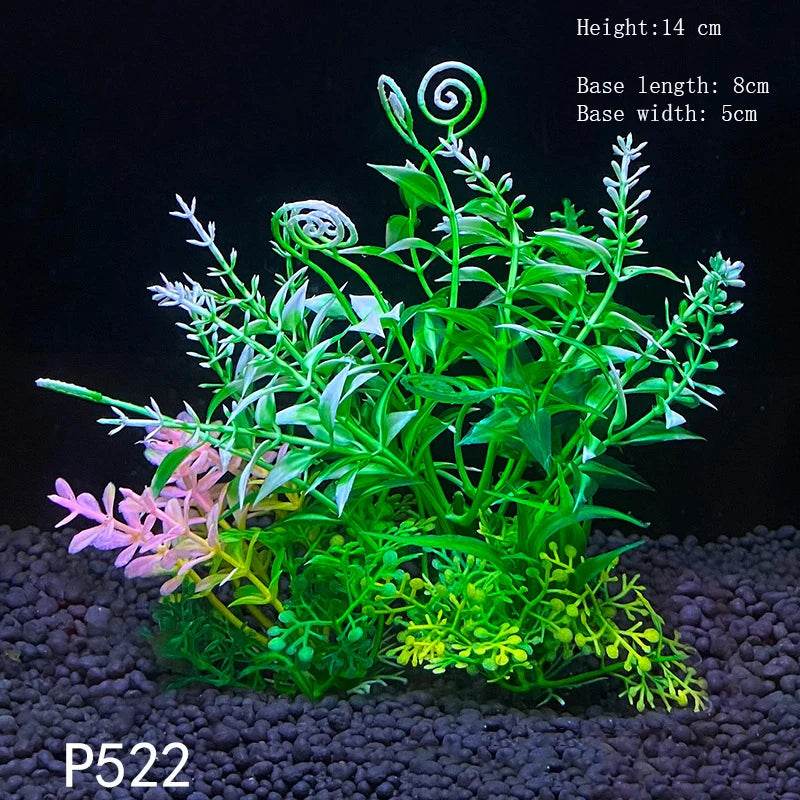 Plantes artificielles sous-marines en plastique pour Aquarium, faux arbuste aquatique, visualisation d'herbe verte, décoration de Simulation - Animaleriex