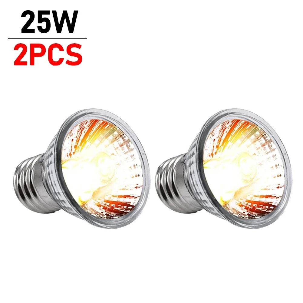1-10 pièces 25/50/75W UVA + UVB lampe Reptile ampoule tortue se prélasser UV ampoules lumière chauffante spectre complet lampe solaire pour amphibiens - Animaleriex