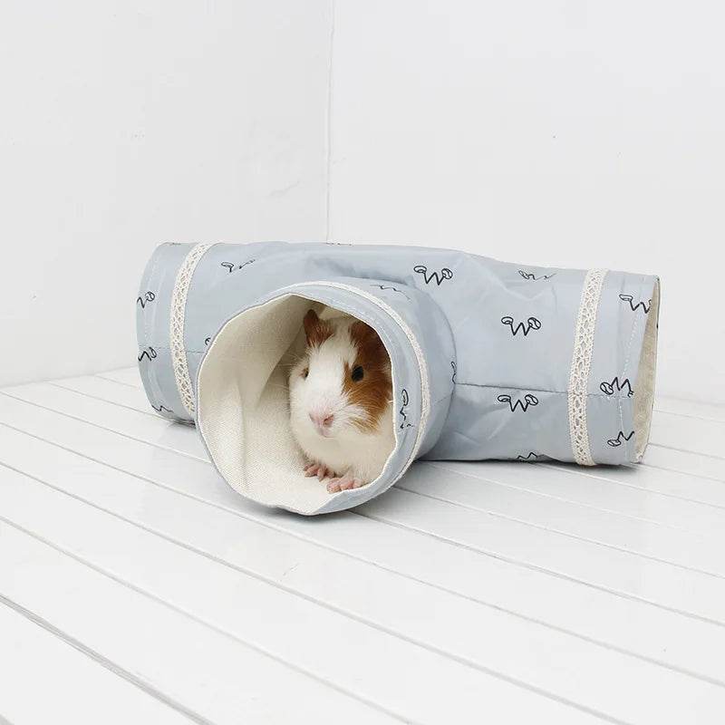 Tube Tunnel pour cochon d'inde, Chinchilla, hérissons, Rats hollandais, Hamsters, Cage, accessoires, Dragon barbu, petit Animal, jouet de lit pour animaux de compagnie - Animaleriex