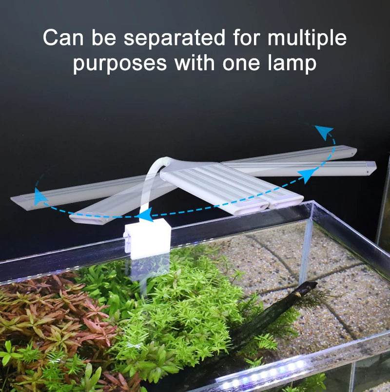 Lampe à pince Super brillante lumière LED d'aquarium pour plante aquatique grandir Aquarium lampe de synchronisation à spectre complet 220-240V 30 ~ 70CM 4W 8W 13W - Animaleriex