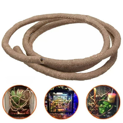 Grandes vignes flexibles en rotin, décoration d'habitat, Branches de Jungle pliables, fournitures pour animaux de compagnie, décor de Terrarium pour Reptiles, 1.5/2.5/3m - Animaleriex