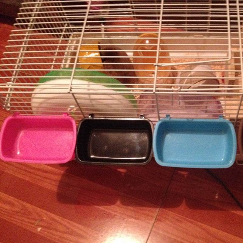 Petit bol distributeur de nourriture pour animaux de compagnie, Cage à Hamster, bol suspendu, dispositif de consommation d'eau, tasse d'alimentation pour oiseaux, écureuils et lapins - Animaleriex