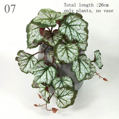 Plante de Terrarium artificielle pour amphibiens de reptiles, pour réservoir, décorations d'habitat pour animaux de compagnie, feuilles tropicales réalistes, feuille en plastique, rotin - Animaleriex