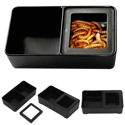 Bol d'alimentation en plastique pour reptiles, Double grille Anti-fuite, bassin d'alimentation en eau, araignée, lézard, insectes, tortue, fournitures d'élevage - Animaleriex