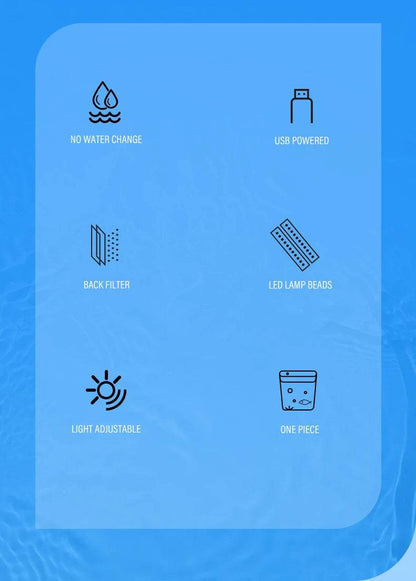 Réservoir de poissons de salon, petit mini réservoir Douyu, réservoir écologique de table domestique, filtre arrière à circulation automatique, réservoir de poissons rouges - Animaleriex