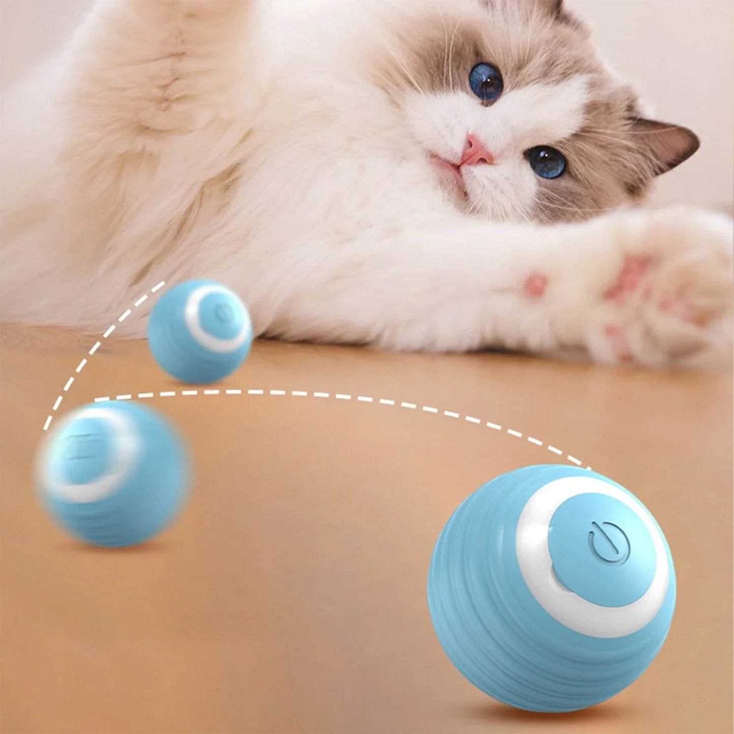 Jouet pour chats à mouvement automatique, balle Interactive, boule électrique roulante Rechargeable, accessoires pour animaux de compagnie, fournitures pour la maison - Animaleriex