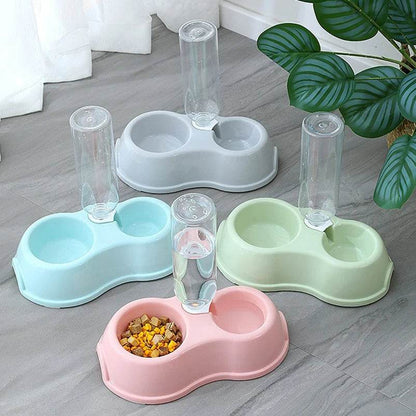 Bol pour chat chaud bol pour chien boire et nourrir automatiquement un double bol bol de nourriture pour chat bol à boire fournitures pour animaux de compagnie - Animaleriex