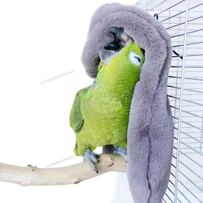Hamac à oiseaux en peluche douce, coupe-vent d'hiver, Cage à perroquets, lit suspendu, grotte à perruches, tente de cachette, fournitures de nid d'oiseaux pour animaux de compagnie - Animaleriex