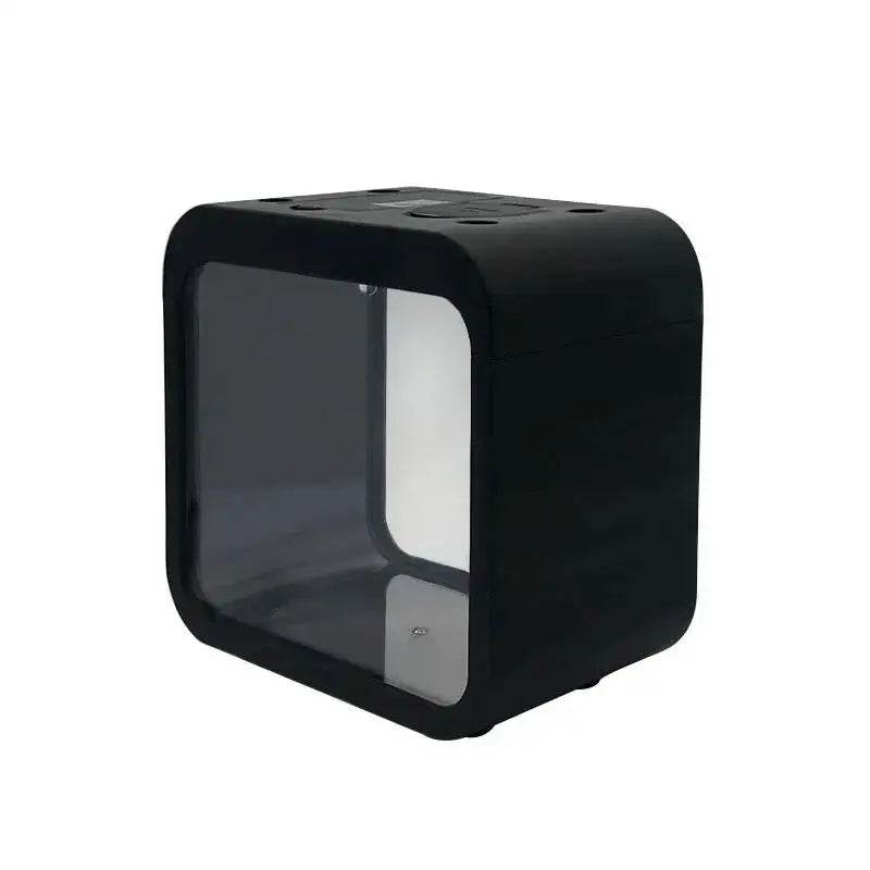 Transparent petit Aquarium créatif lumière LED Aquarium poissons blocs de construction isolé boîte réservoir pour reproduire l'alimentation Betta poisson rouge - Animaleriex