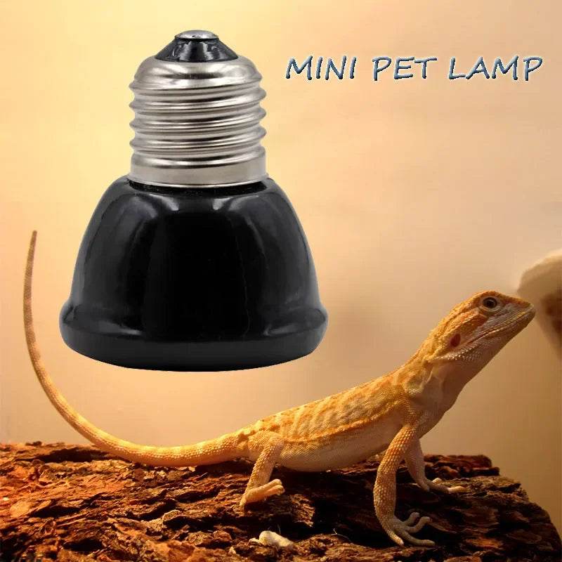 Mini lampe chauffante noire pour animaux de compagnie, émetteur en céramique, ampoule infrarouge 25/50/ 75/100W, couveuse de poulets, lampe Reptile - Animaleriex