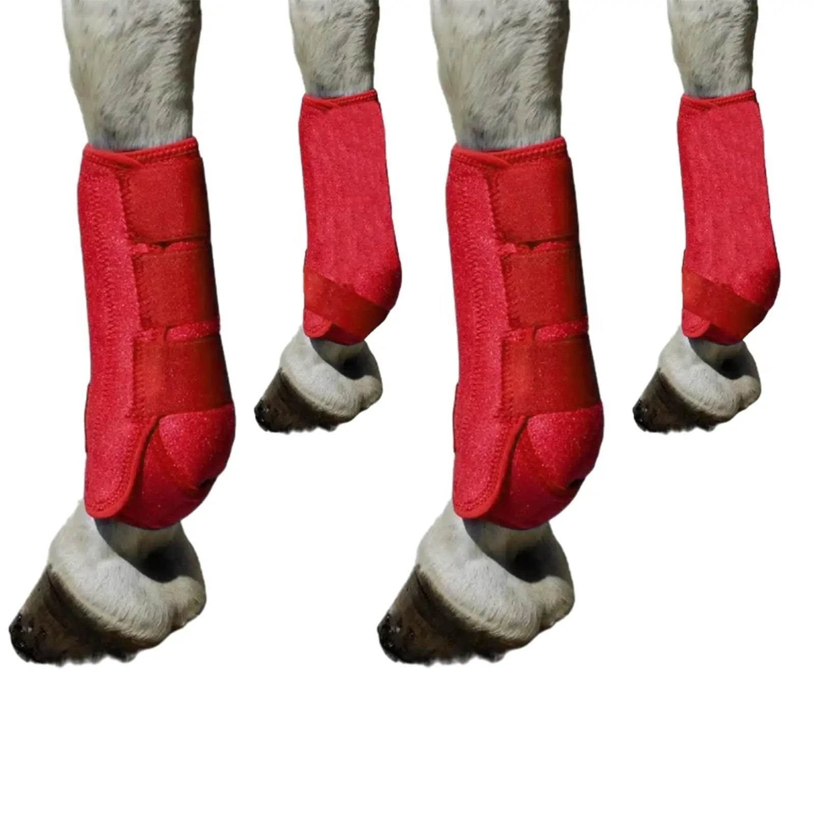4x bottes de cheval, équipement de protection des jambes, ensemble d'enveloppements de jambes pour l'entraînement à l'équitation - Animaleriex