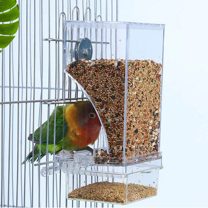 Mangeoires automatiques pour oiseaux, sans gâchis, pour perroquets, conteneur de nourriture en acrylique, accessoires de Cage pour petites et moyennes perruches - Animaleriex