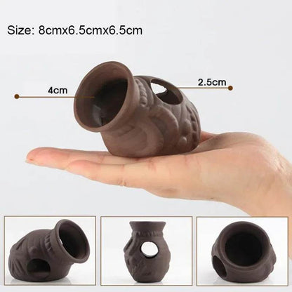 Décoration d'aquarium en céramique, abri pour poissons et crevettes, poterie, maison de Scorpion, Simulation de pierre, décor d'aquarium idéal - Animaleriex