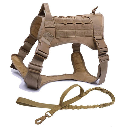 Harnais tactique pour chien, gilet d'entraînement pour animaux de compagnie, harnais militaire pour chien, collier de laisse pour petits, moyens et grands chiens, marche et chasse - Animaleriex