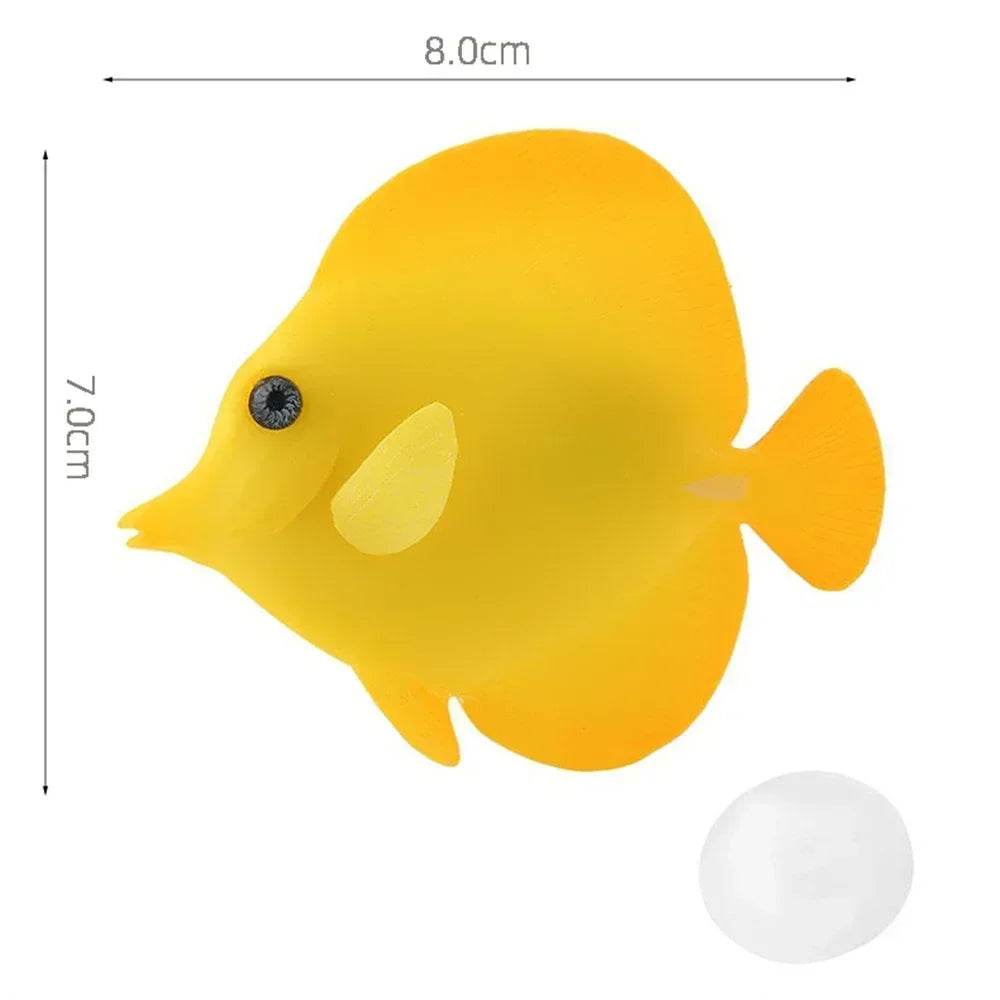 Aquarium artificiel lumineux, poisson-lion, paysage en Silicone, faux poisson flottant, lueur dans la nuit, ornement, décoration de la maison - Animaleriex