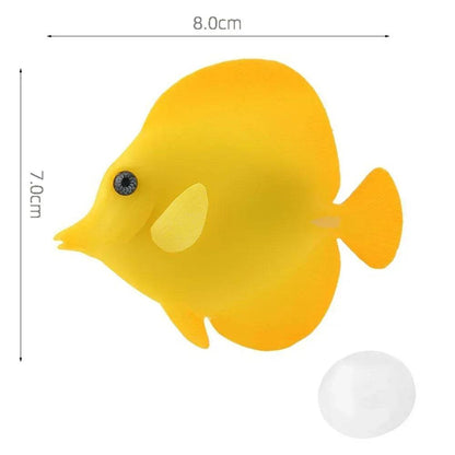 Aquarium artificiel lumineux, poisson-lion, paysage en Silicone, faux poisson flottant, lueur dans la nuit, ornement, décoration de la maison - Animaleriex