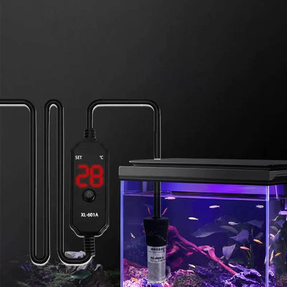 Chauffage d'aquarium réglable submersible 20 W/25 W avec affichage numérique, contrôleur de température externe 18-34 °C USB Mini - Animaleriex