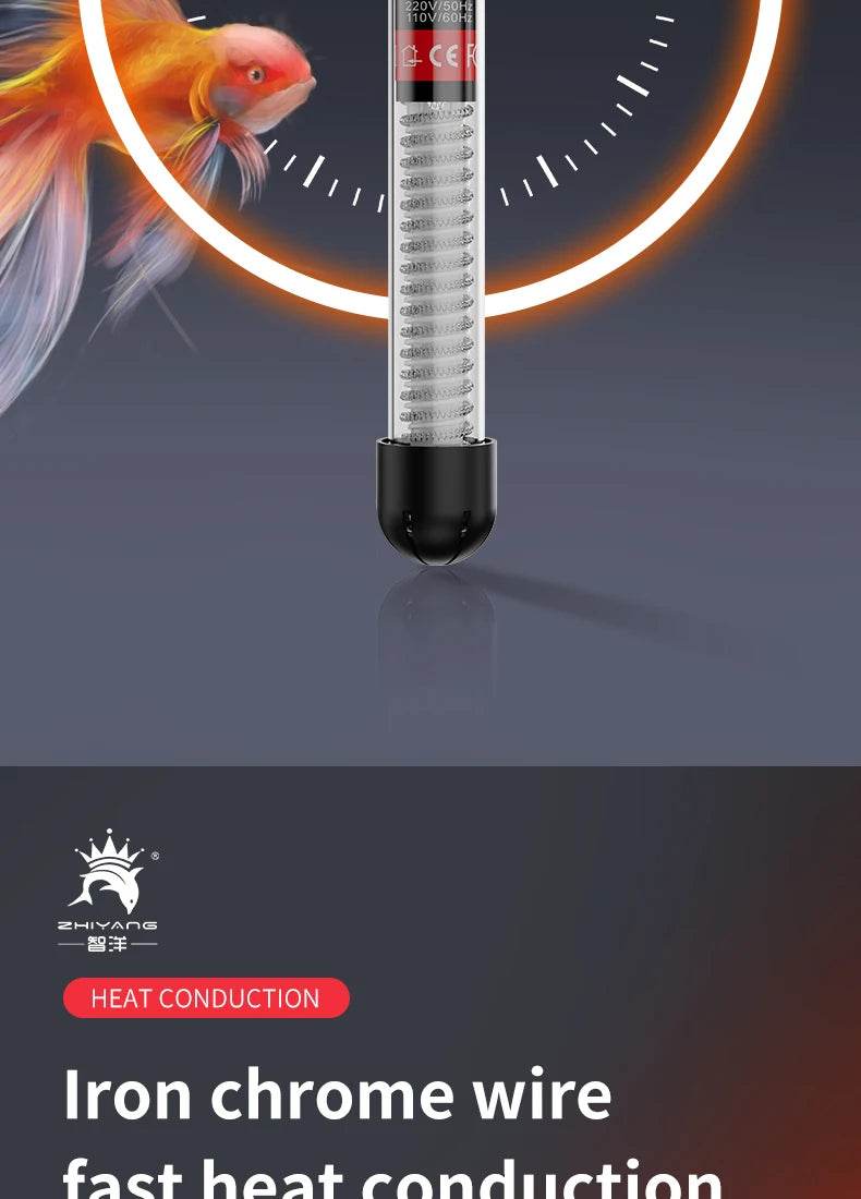 Tige chauffante à Thermostat à température réglable 110v-220v, 25W 50W 100W 200W 300W, Submersible pour Aquarium, réservoir de poissons, chaleur de l'eau - Animaleriex