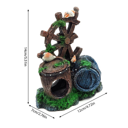 Pont artificiel en résine pour Aquarium, décoration de paysage, accessoires d'équipement d'aquarium, ornement de grotte, poissons aquatiques pour animaux de compagnie - Animaleriex