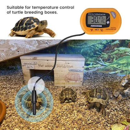 Thermomètre numérique LCD pour Aquarium, compteur de température et d'eau, détecteur de température, alarme de poisson, fournitures pour animaux de compagnie, outil aquatique - Animaleriex