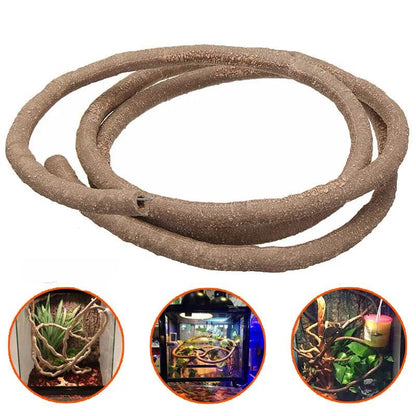 Grandes vignes flexibles en rotin, décoration d'habitat, Branches de Jungle pliables, fournitures pour animaux de compagnie, décor de Terrarium pour Reptiles, 1.5/2.5/3m - Animaleriex
