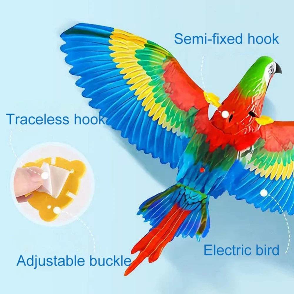 Jouet électrique pour animaux de compagnie, Simulation de faux aigle, Rotation électronique, oiseau suspendu, interactif, taquin, chat, chien, modèle silencieux - Animaleriex