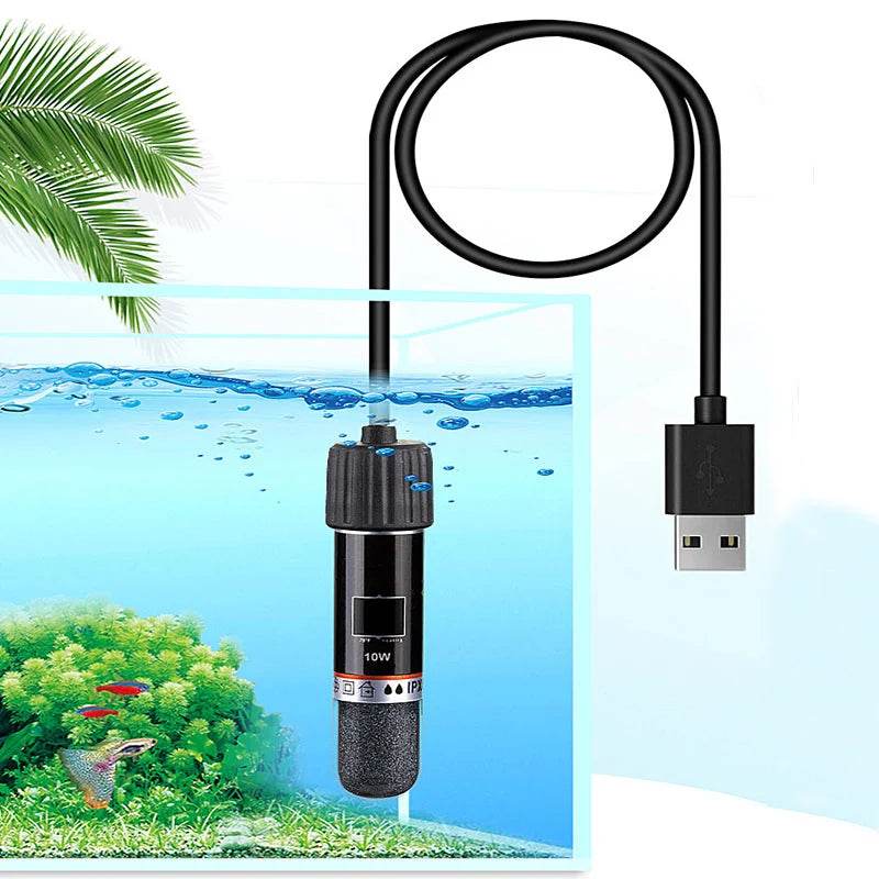 Mini tige chauffante USB pour petit Aquarium, 26 °C, température constante, Thermostat Submersible, 10W - Animaleriex