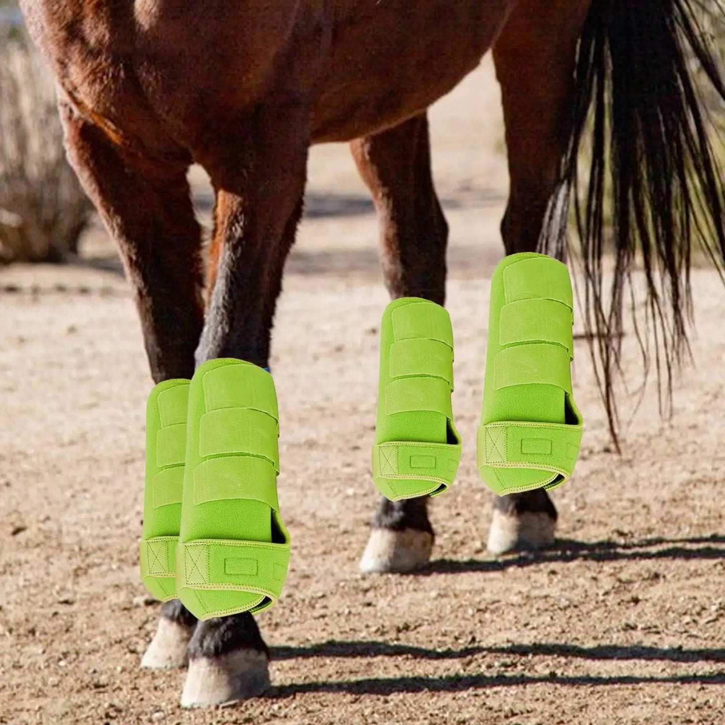 4x bottes de cheval, équipement de protection des jambes, ensemble d'enveloppements de jambes pour l'entraînement à l'équitation - Animaleriex